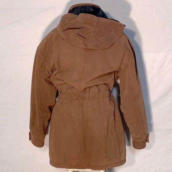 Vintage Cosa Nova Long Brown Leather Coat L - Picture 6 of 16
